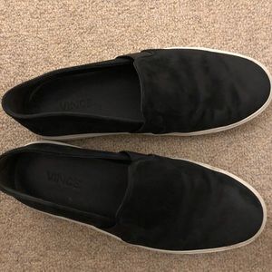 Black Vince Slip On Sneakers